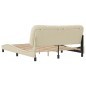 vidaXL Estructura de cama con cabecero de tela color crema 160x200 cm vidaXL Estructura de cama con cabecero de tela color crema 160x200 cm