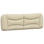 vidaXL Estructura de cama con cabecero de tela color crema 160x200 cm vidaXL Estructura de cama con cabecero de tela color crema 160x200 cm
