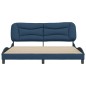vidaXL Estructura de cama con cabecero de tela azul 180x200 cm