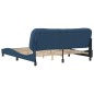 vidaXL Estructura de cama con cabecero de tela azul 180x200 cm