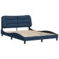 vidaXL Estructura de cama con cabecero tela gris taupe azul 140x200 cm vidaXL Estructura de cama con cabecero tela gris taupe azul 140x200 cm