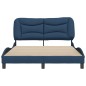 vidaXL Estructura de cama con cabecero tela gris taupe azul 140x200 cm vidaXL Estructura de cama con cabecero tela gris taupe azul 140x200 cm