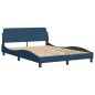 vidaXL Estructura de cama con cabecero tela gris taupe azul 140x200 cm vidaXL Estructura de cama con cabecero tela gris taupe azul 140x200 cm