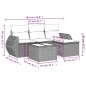 vidaXL Set de muebles de jardín 5 pzas y cojines ratán sintético negro vidaXL Set de muebles de jardín 5 pzas y cojines ratán sintético negro