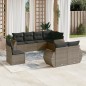 vidaXL Set de sofás de jardín 8 pzas y cojines ratán sintético gris vidaXL Set de sofás de jardín 8 pzas y cojines ratán sintético gris