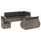 vidaXL Set de sofás de jardín 8 pzas y cojines ratán sintético gris vidaXL Set de sofás de jardín 8 pzas y cojines ratán sintético gris