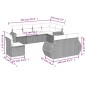 vidaXL Set de sofás de jardín 8 pzas y cojines ratán sintético gris vidaXL Set de sofás de jardín 8 pzas y cojines ratán sintético gris