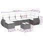 vidaXL Set de sofás de jardín 8 piezas y cojines ratán sintético negro vidaXL Set de sofás de jardín 8 piezas y cojines ratán sintético negro