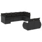 vidaXL Set de sofás de jardín 8 piezas y cojines ratán sintético negro vidaXL Set de sofás de jardín 8 piezas y cojines ratán sintético negro