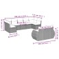 vidaXL Set de sofás de jardín 8 piezas y cojines ratán sintético negro vidaXL Set de sofás de jardín 8 piezas y cojines ratán sintético negro