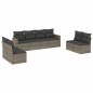 vidaXL Set de sofás de jardín 8 pzas y cojines ratán sintético gris vidaXL Set de sofás de jardín 8 pzas y cojines ratán sintético gris