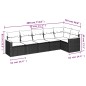 vidaXL Set de sofás de jardín 6 piezas y cojines ratán sintético negro vidaXL Set de sofás de jardín 6 piezas y cojines ratán sintético negro