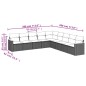 vidaXL Set de sofás de jardín 8 piezas y cojines ratán sintético negro vidaXL Set de sofás de jardín 8 piezas y cojines ratán sintético negro