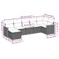 vidaXL Set de comedor de jardín 7 pzas y cojines ratán sintético negro vidaXL Set de comedor de jardín 7 pzas y cojines ratán sintético negro