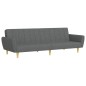 vidaXL Sofá cama de 2 plazas con taburete tela gris oscuro vidaXL Sofá cama de 2 plazas con taburete tela gris oscuro