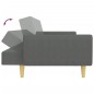 vidaXL Sofá cama de 2 plazas con taburete tela gris oscuro vidaXL Sofá cama de 2 plazas con taburete tela gris oscuro