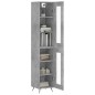 vidaXL Aparador de madera contrachapada gris hormigón 34,5x34x180 cm vidaXL Aparador de madera contrachapada gris hormigón 34,5x34x180 cm