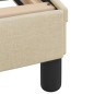 vidaXL Estructura de cama con cabecero de tela color crema 140x190 cm vidaXL Estructura de cama con cabecero de tela color crema 140x190 cm