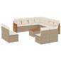 vidaXL Set de sofás de jardín 12 pzas y cojines ratán sintético marrón vidaXL Set de sofás de jardín 12 pzas y cojines ratán sintético marrón