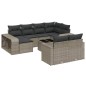 vidaXL Set de sofás de jardín 11 pzas y cojines ratán sintético gris vidaXL Set de sofás de jardín 11 pzas y cojines ratán sintético gris