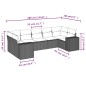 vidaXL Set de comedor de jardín 7 pzas y cojines ratán sintético negro vidaXL Set de comedor de jardín 7 pzas y cojines ratán sintético negro