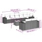 vidaXL Set de sofás de jardín 8 piezas y cojines ratán sintético negro vidaXL Set de sofás de jardín 8 piezas y cojines ratán sintético negro