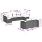 vidaXL Set de muebles de jardín 9 pzas y cojines ratán sintético gris vidaXL Set de muebles de jardín 9 pzas y cojines ratán sintético gris