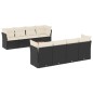 vidaXL Set de sofás de jardín 8 piezas y cojines ratán sintético negro vidaXL Set de sofás de jardín 8 piezas y cojines ratán sintético negro