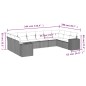 vidaXL Set de sofás de jardín 10 pzas con cojines ratán sintético gris vidaXL Set de sofás de jardín 10 pzas con cojines ratán sintético gris