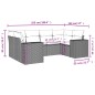 vidaXL Set de muebles de jardín 6 pzas y cojines ratán sintético gris vidaXL Set de muebles de jardín 6 pzas y cojines ratán sintético gris