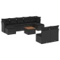 vidaXL Set de sofás de jardín 10 pzas cojines ratán sintético negro vidaXL Set de sofás de jardín 10 pzas cojines ratán sintético negro
