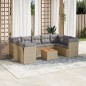 vidaXL Juego de sofás jardín con cojines beige 10 pzas ratán sintético vidaXL Juego de sofás jardín con cojines beige 10 pzas ratán sintético