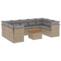 vidaXL Juego de sofás jardín con cojines beige 10 pzas ratán sintético vidaXL Juego de sofás jardín con cojines beige 10 pzas ratán sintético