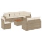 vidaXL Set de sofás de jardín 9 pzas con cojines ratán sintético beige vidaXL Set de sofás de jardín 9 pzas con cojines ratán sintético beige