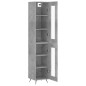 vidaXL Aparador de madera contrachapada gris hormigón 34,5x34x180 cm vidaXL Aparador de madera contrachapada gris hormigón 34,5x34x180 cm