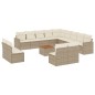 vidaXL Set sofás de jardín 14 pzas con cojines ratán sintético beige vidaXL Set sofás de jardín 14 pzas con cojines ratán sintético beige