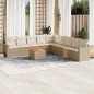 vidaXL Juego de sofás jardín con cojines beige 10 pzas ratán sintético vidaXL Juego de sofás jardín con cojines beige 10 pzas ratán sintético