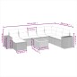 vidaXL Set de sofás de jardín 9 pzas con cojines ratán sintético beige vidaXL Set de sofás de jardín 9 pzas con cojines ratán sintético beige
