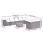 vidaXL Set de sofás de jardín 11pzas con cojines ratán sintético beige vidaXL Set de sofás de jardín 11pzas con cojines ratán sintético beige