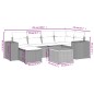 vidaXL Set de sofás de jardín 7 piezas con cojines ratán PE gris