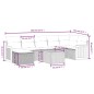 vidaXL Set de sofás de jardín 8 pzas y cojines ratán sintético gris vidaXL Set de sofás de jardín 8 pzas y cojines ratán sintético gris