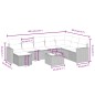 vidaXL Set de muebles de jardín 9 pzas y cojines ratán sintético gris vidaXL Set de muebles de jardín 9 pzas y cojines ratán sintético gris