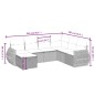 vidaXL Set de sofás de jardín 7 piezas con cojines ratán PE gris vidaXL Set de sofás de jardín 7 piezas con cojines ratán PE gris