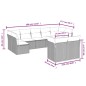 vidaXL Set de muebles de jardín 9 pzas y cojines ratán sintético gris