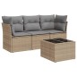 vidaXL Juego de sofás jardín con cojines 4 pzas ratán sintético beige vidaXL Juego de sofás jardín con cojines 4 pzas ratán sintético beige