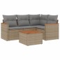 vidaXL Juego de sofás jardín con cojines beige mezcla 5 pzas ratán PE vidaXL Juego de sofás jardín con cojines beige mezcla 5 pzas ratán PE