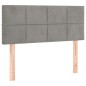 vidaXL Cama box spring colchón y LED terciopelo gris claro 80x200 cm vidaXL Cama box spring colchón y LED terciopelo gris claro 80x200 cm