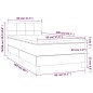 vidaXL Cama box spring colchón y LED terciopelo gris claro 80x200 cm vidaXL Cama box spring colchón y LED terciopelo gris claro 80x200 cm
