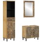 vidaXL Conjunto de muebles de baño 3 piezas madera maciza de mango vidaXL Conjunto de muebles de baño 3 piezas madera maciza de mango