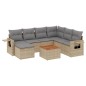 vidaXL Juego de sofás de jardín con cojines beige 8 pzas ratán PE vidaXL Juego de sofás de jardín con cojines beige 8 pzas ratán PE